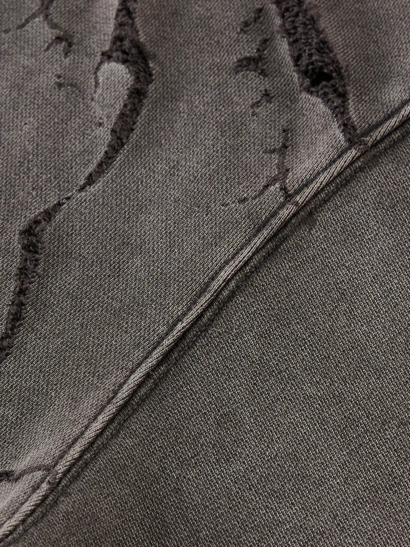 Men's Distressed Long Sleeve Hoodie by Trendsi