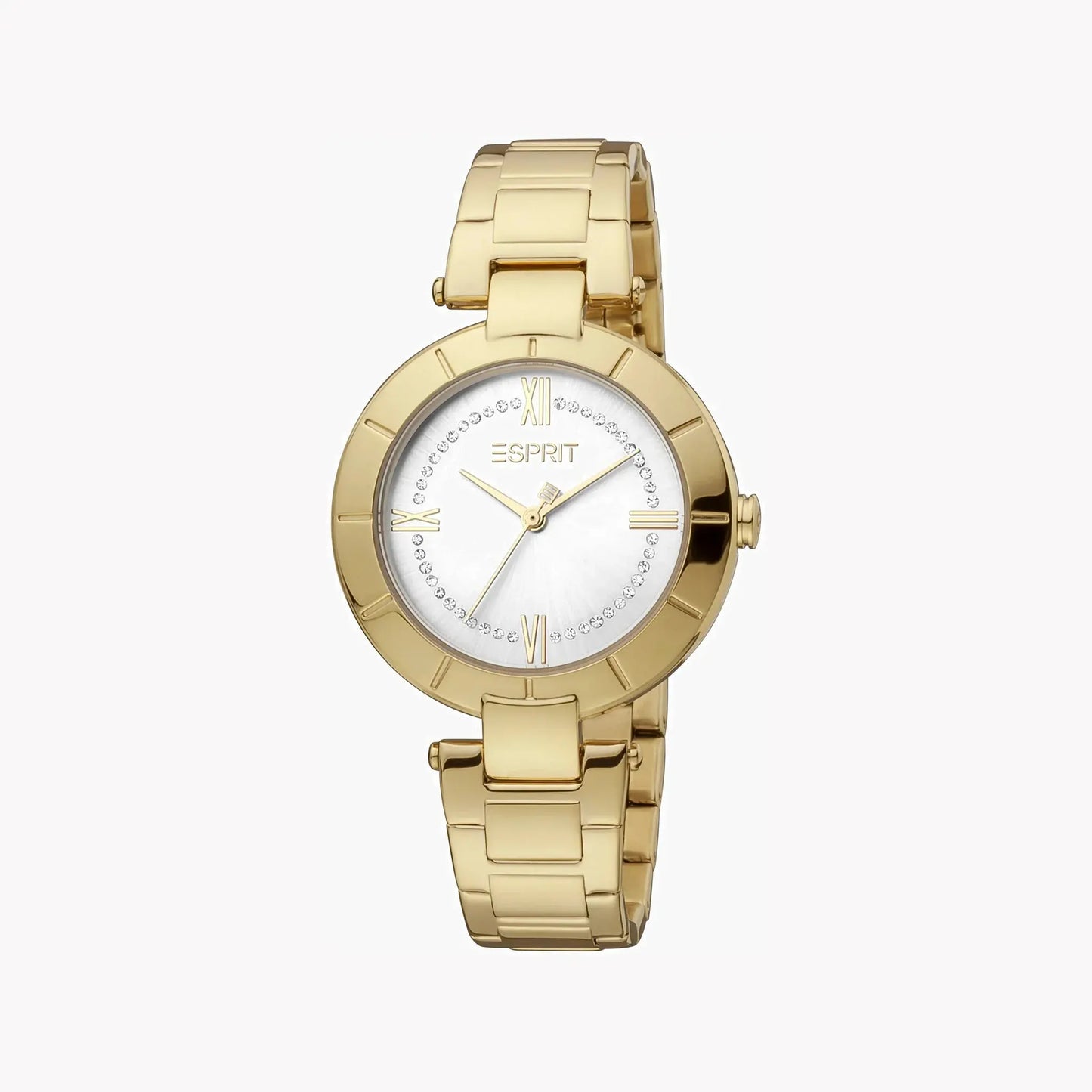 Esprit Women's Gold Stainless Steel Watch, Silver Dial | Es1l048m0015 by ESPRIT