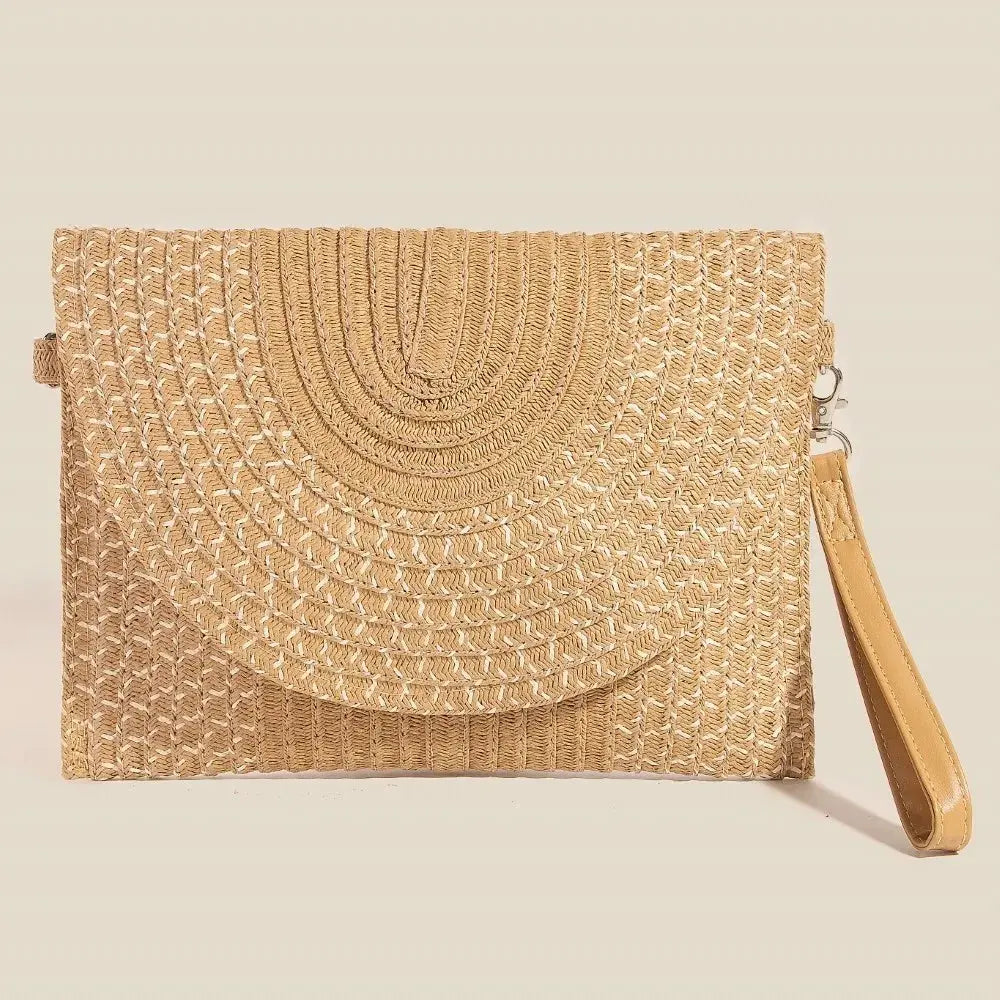 Fame Tight Woven Envelope Clutch Bag by Fame
