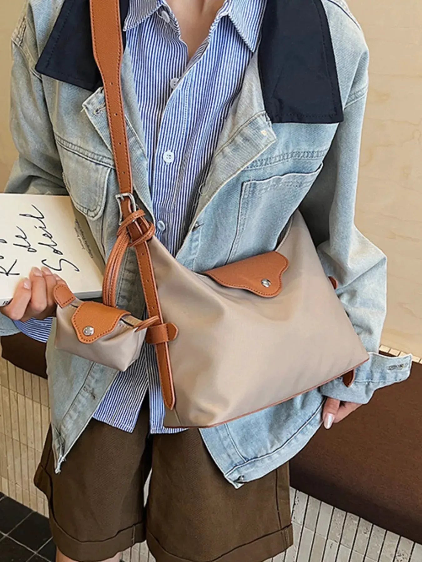 Hobo Crossbody Bag with Coin Purse by Partner Label