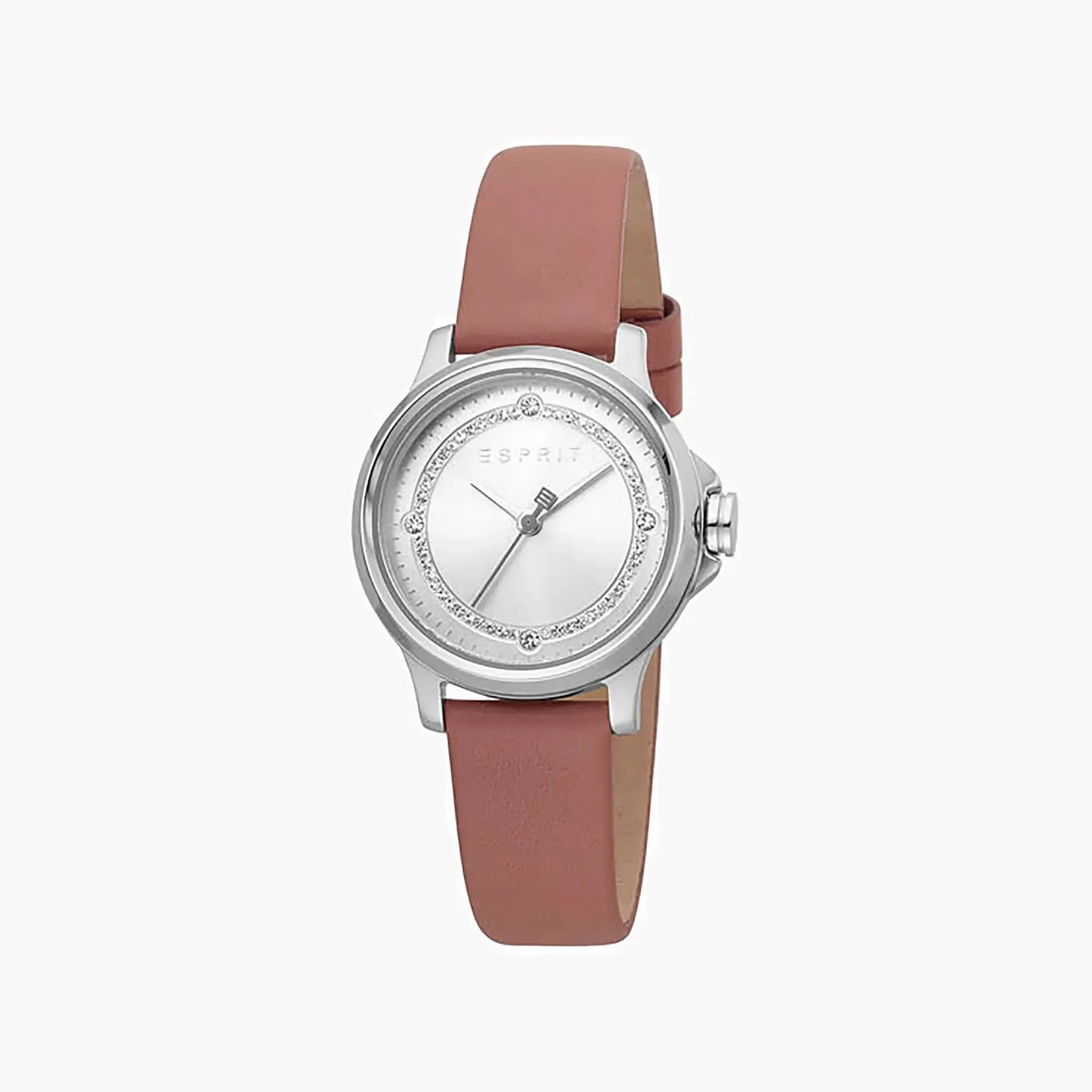 Esprit Women's Rose Leather Watch, Silver Dial | Es1l170m0045 by ESPRIT