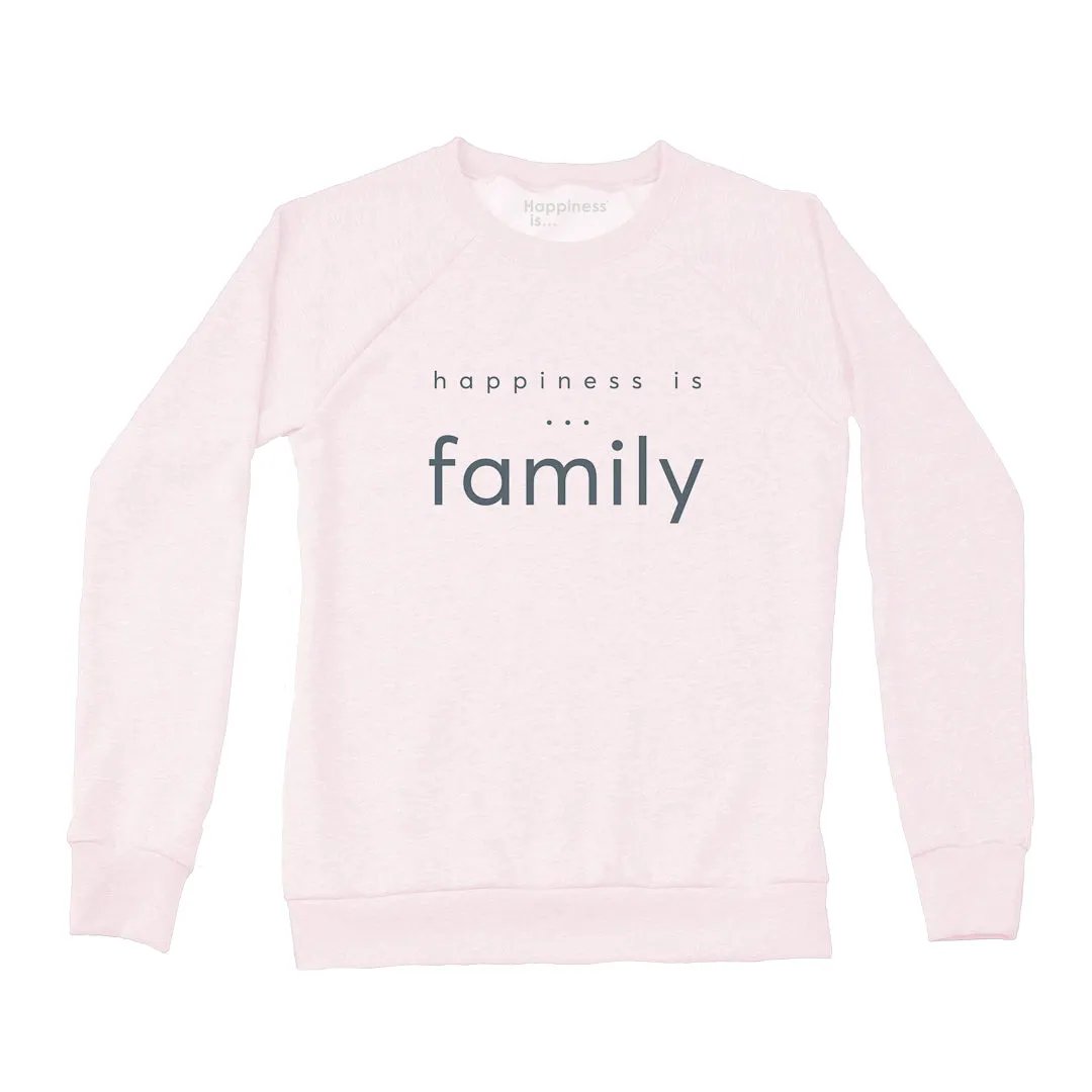 Women's Family Crew Sweatshirt, Ballet Pink by Family & Friends Collection