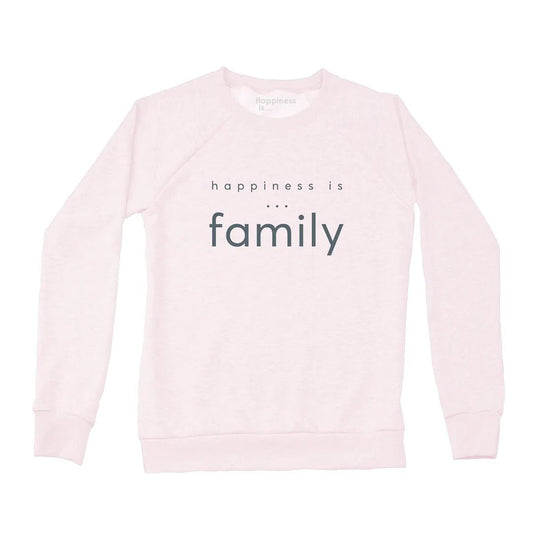 Women's Family Crew Sweatshirt, Ballet Pink by Family & Friends Collection