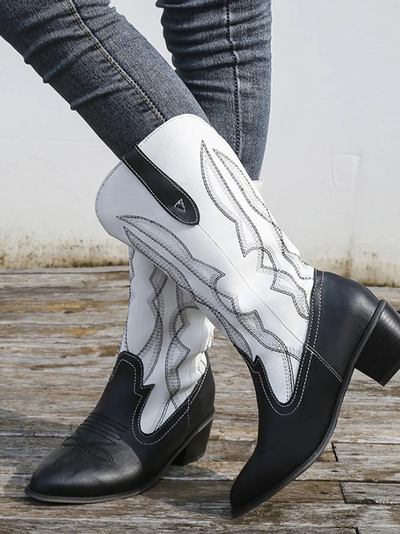 Western Embroidered Cowgirl Boots by Partner Label