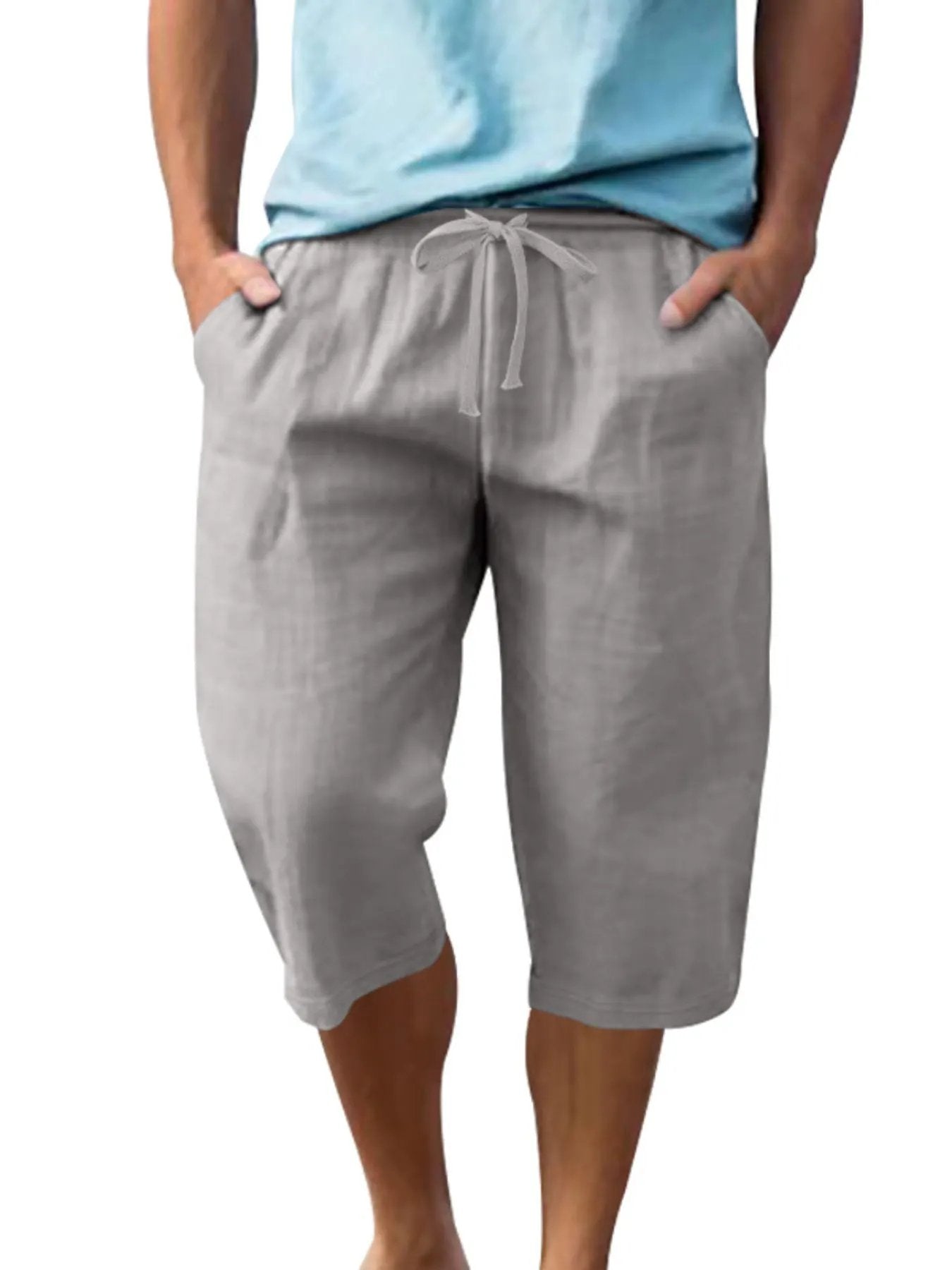 Men's Full Size Casual Drawstring Shorts Plus Size by Trendsi