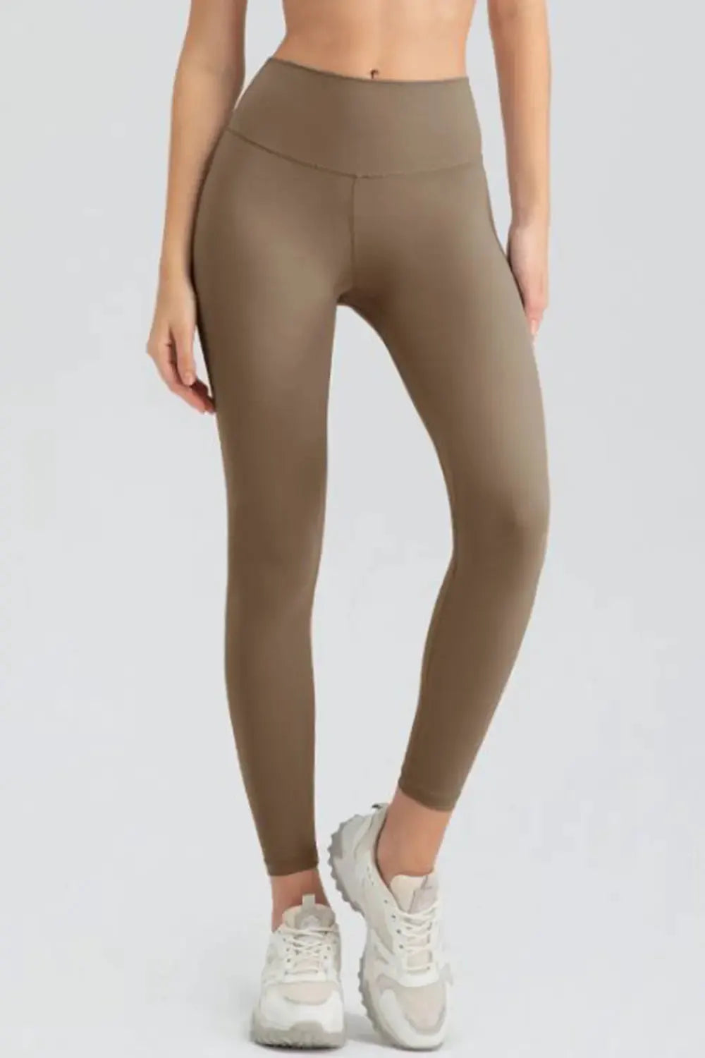 Wide Waistband Slim Fit Active Leggings by Partner Label