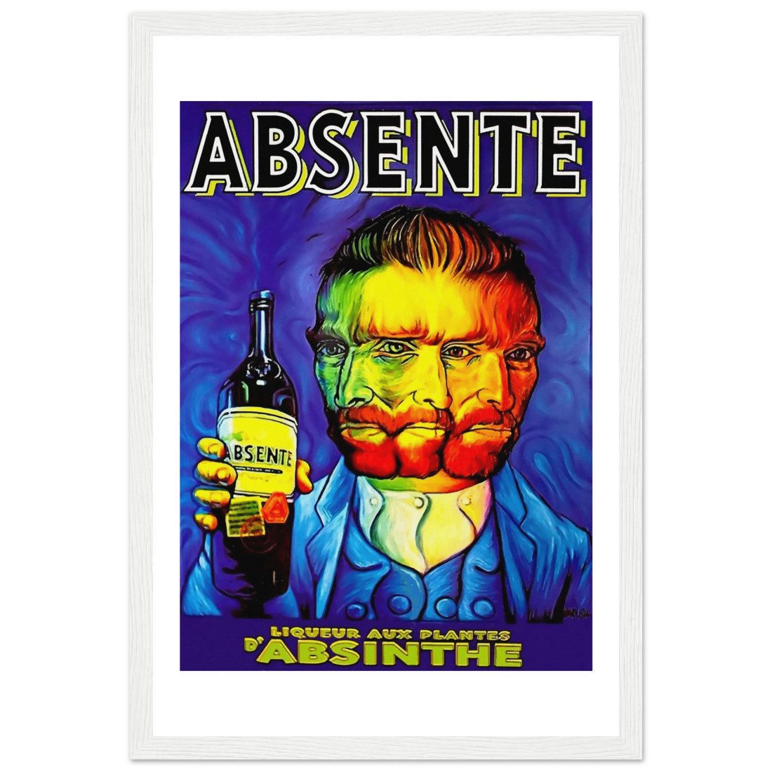 Absente, vintage Absinthe Liquor Advertisement with Van Gogh poster by Art-O-Rama Shop