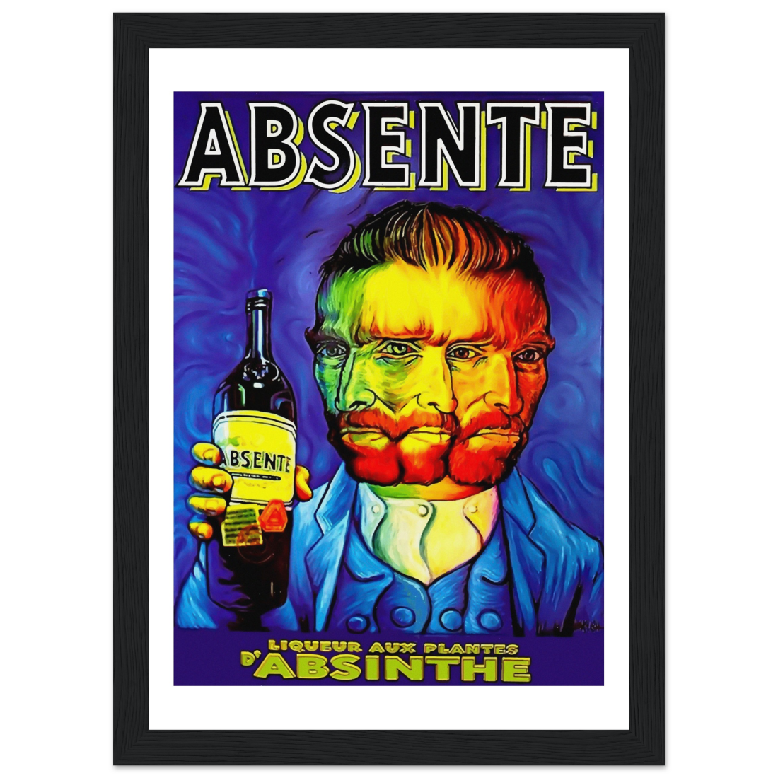 Absente, vintage Absinthe Liquor Advertisement with Van Gogh poster by Art-O-Rama Shop
