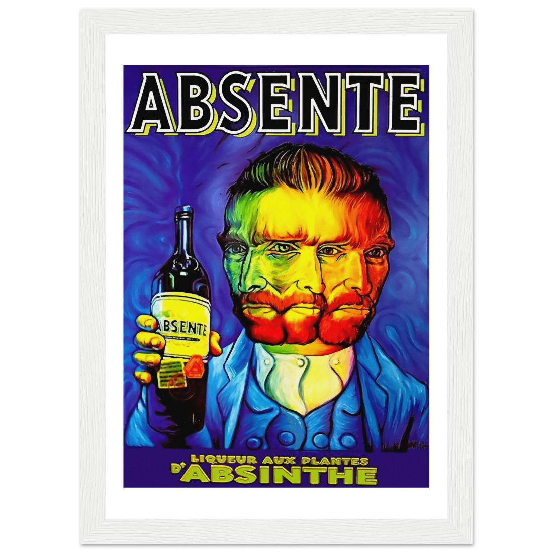 Absente, vintage Absinthe Liquor Advertisement with Van Gogh poster by Art-O-Rama Shop