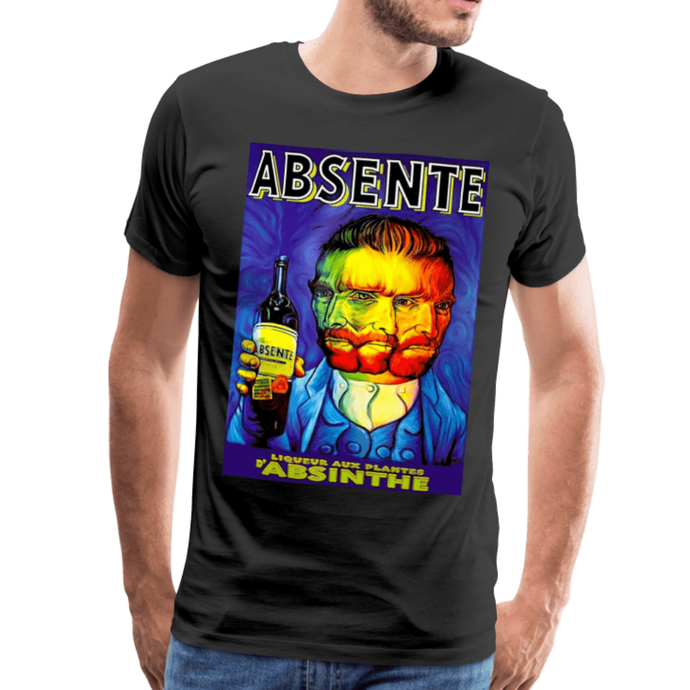 Absente, vintage Absinthe Liquor Advertisement with Van Gogh t-shirt by Art-O-Rama Shop