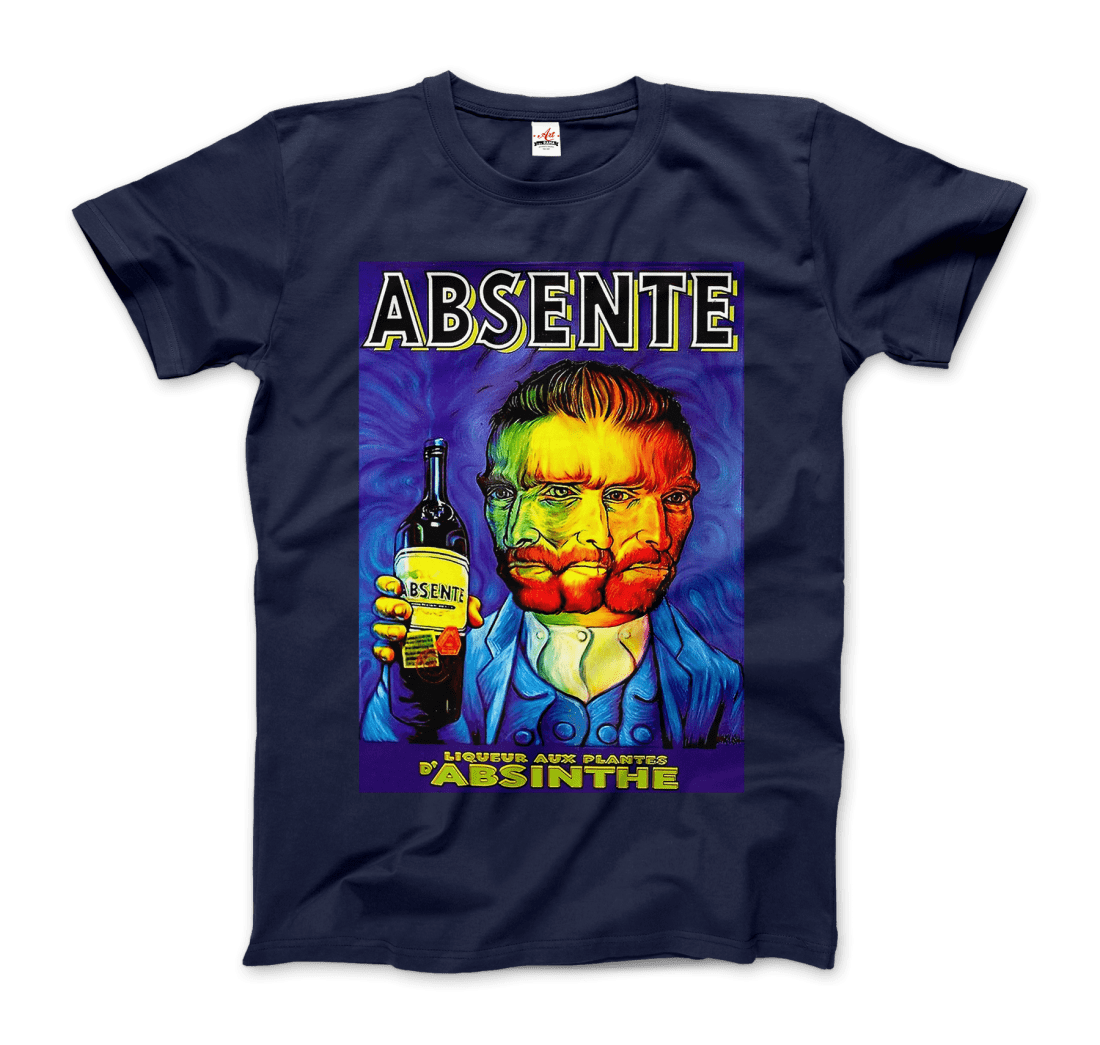Absente, vintage Absinthe Liquor Advertisement with Van Gogh t-shirt by Art-O-Rama Shop