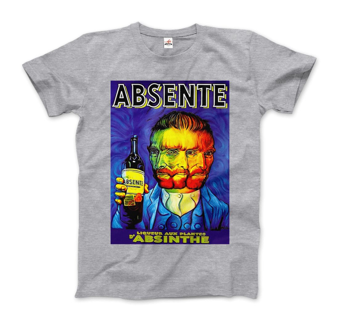 Absente, vintage Absinthe Liquor Advertisement with Van Gogh t-shirt by Art-O-Rama Shop