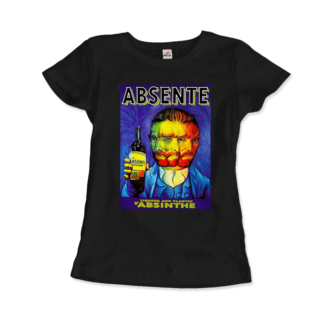 Absente, vintage Absinthe Liquor Advertisement with Van Gogh t-shirt by Art-O-Rama Shop