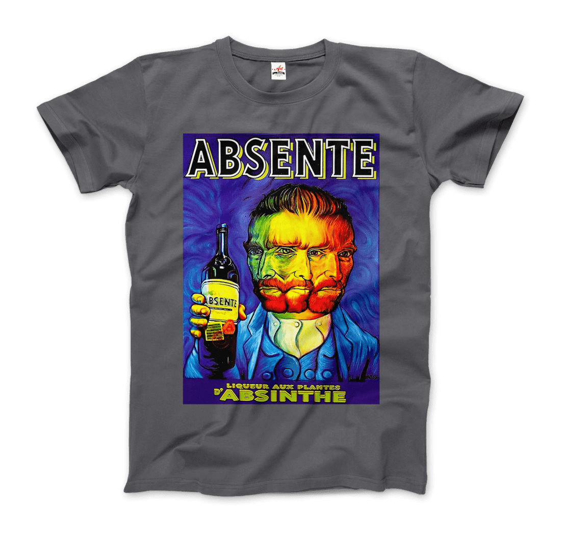 Absente, vintage Absinthe Liquor Advertisement with Van Gogh t-shirt by Art-O-Rama Shop