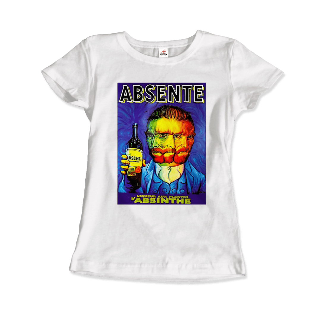 Absente, vintage Absinthe Liquor Advertisement with Van Gogh t-shirt by Art-O-Rama Shop