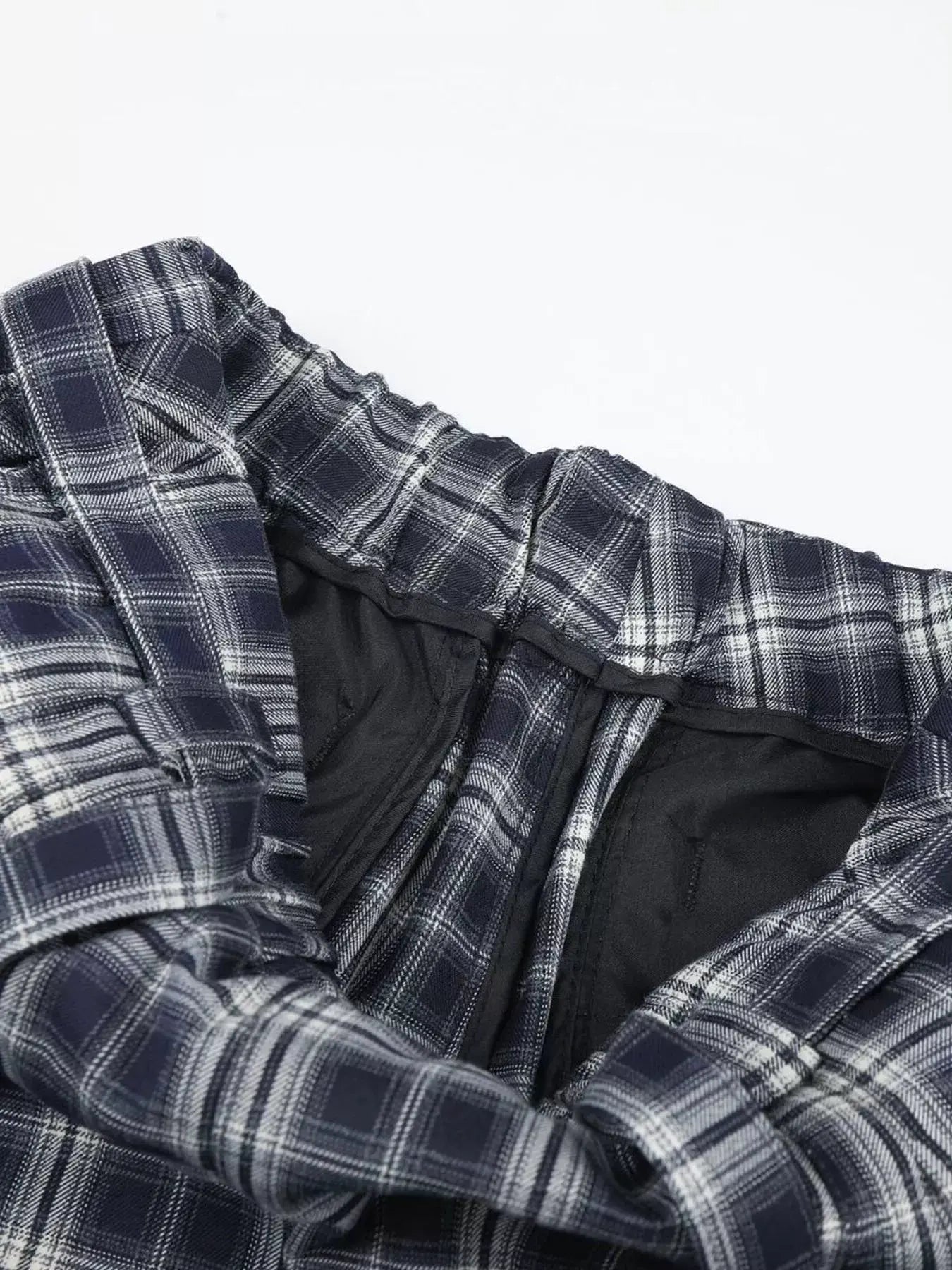 Men's Plaid Wide-Leg Pants by Trendsi