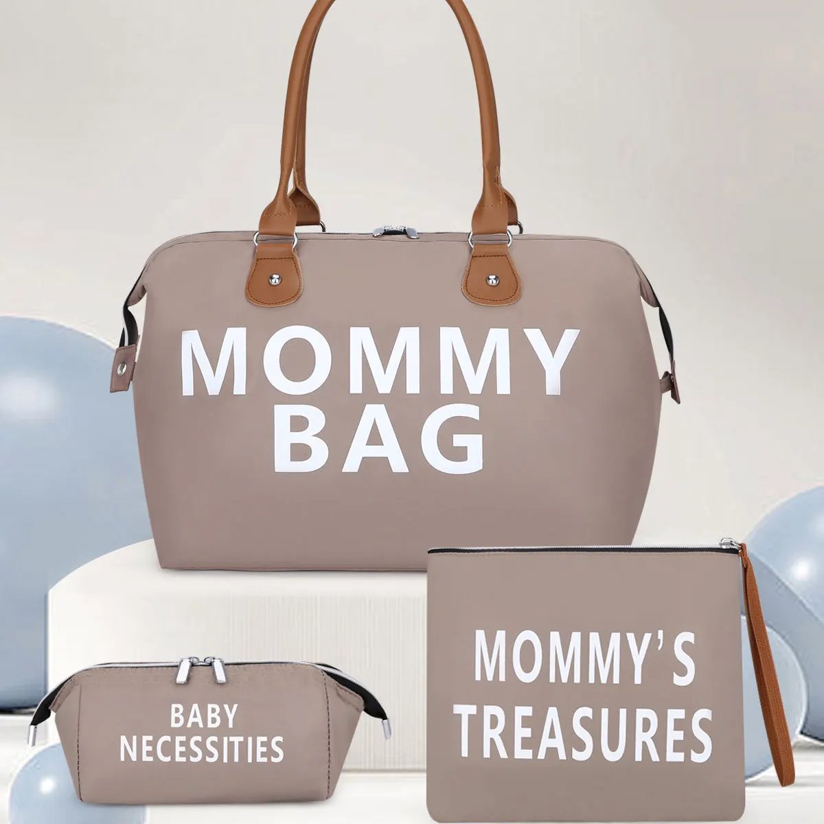 Travel bag Mommy Bag three-piece shoulder bag Tote bag Dry and wet separation by Dropsure