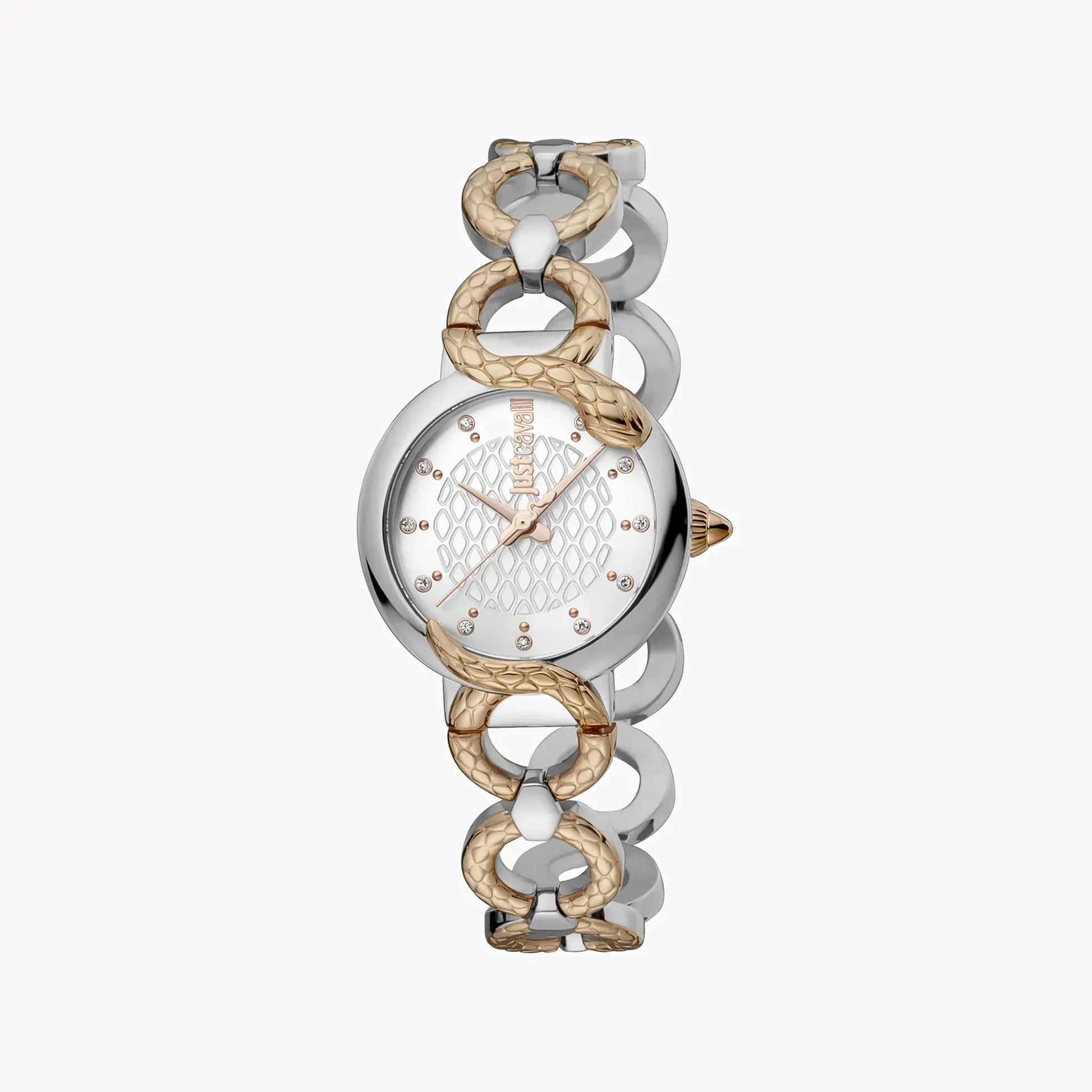 Just Cavalli Women's Silver & Rose Gold Watch, Silver Dial | Jc1l206m0065 by JUST CAVALLI