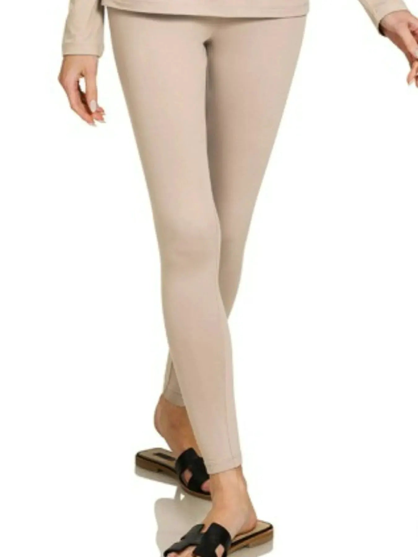 Zenana Microfiber Round Neck Top and Leggings Set by Zenana