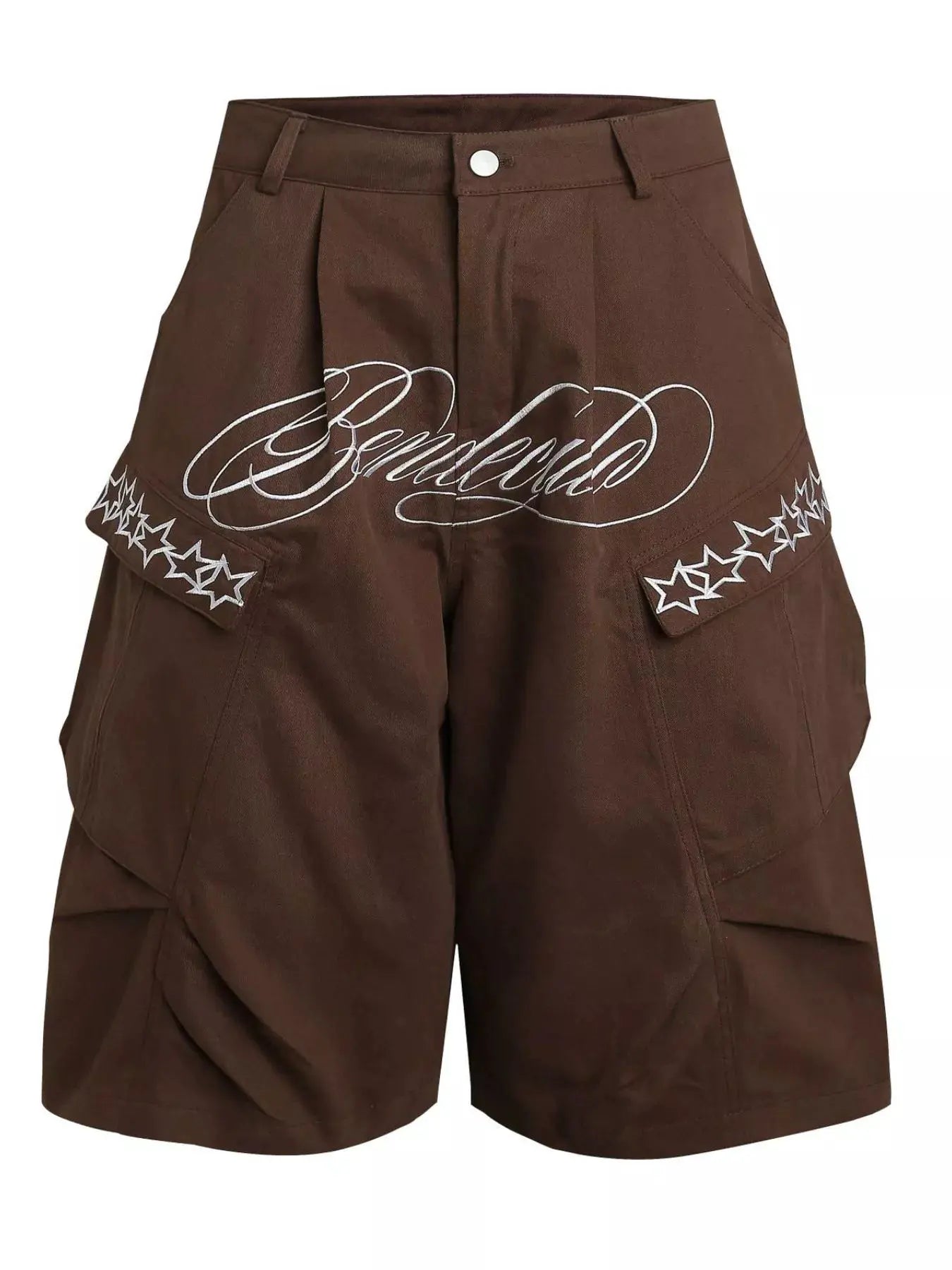 Men's Embroidered Cargo Capris by Trendsi