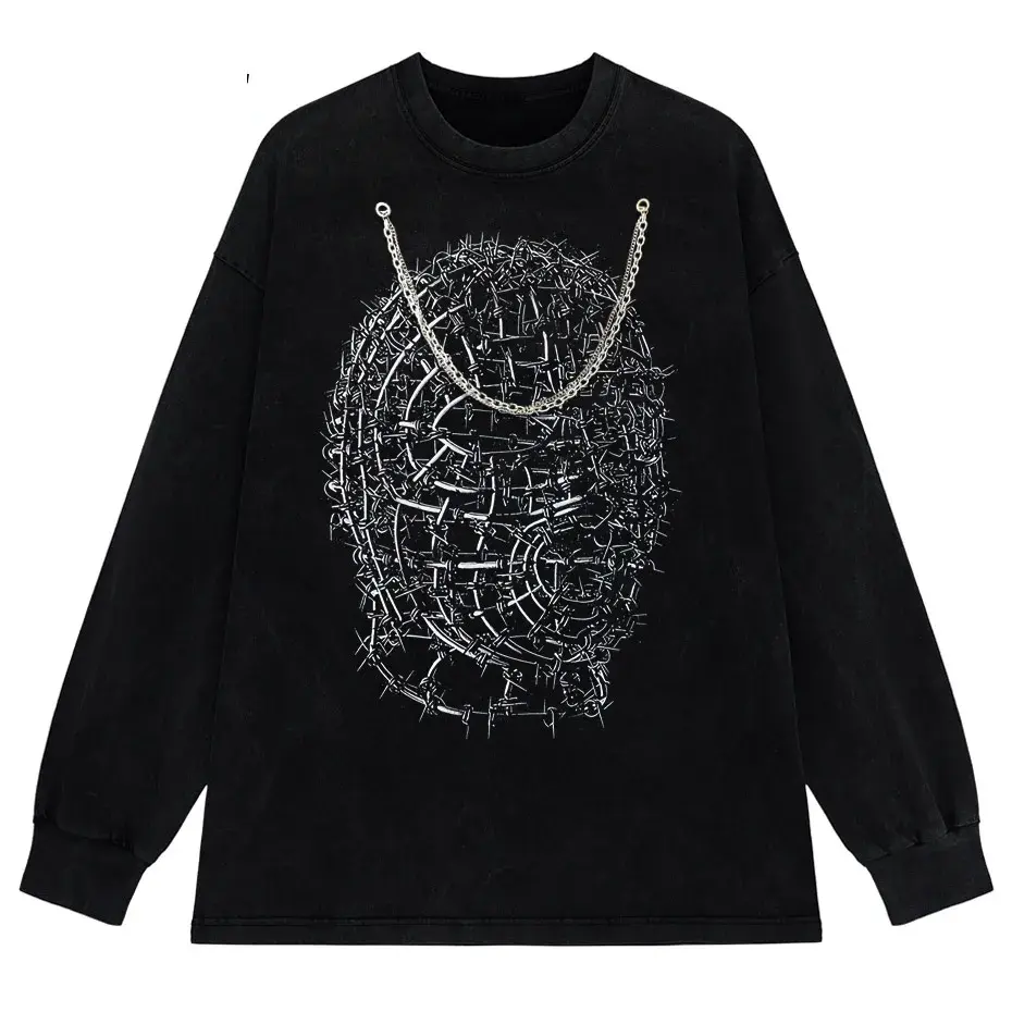 Gothic Vintage Grunge Y2K Oversized Anime T-Shirt by Vimost Shop