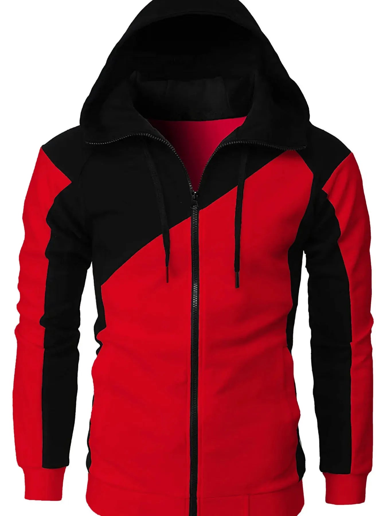 Men's Color Block Zip-Up Hoodie by Partner Label