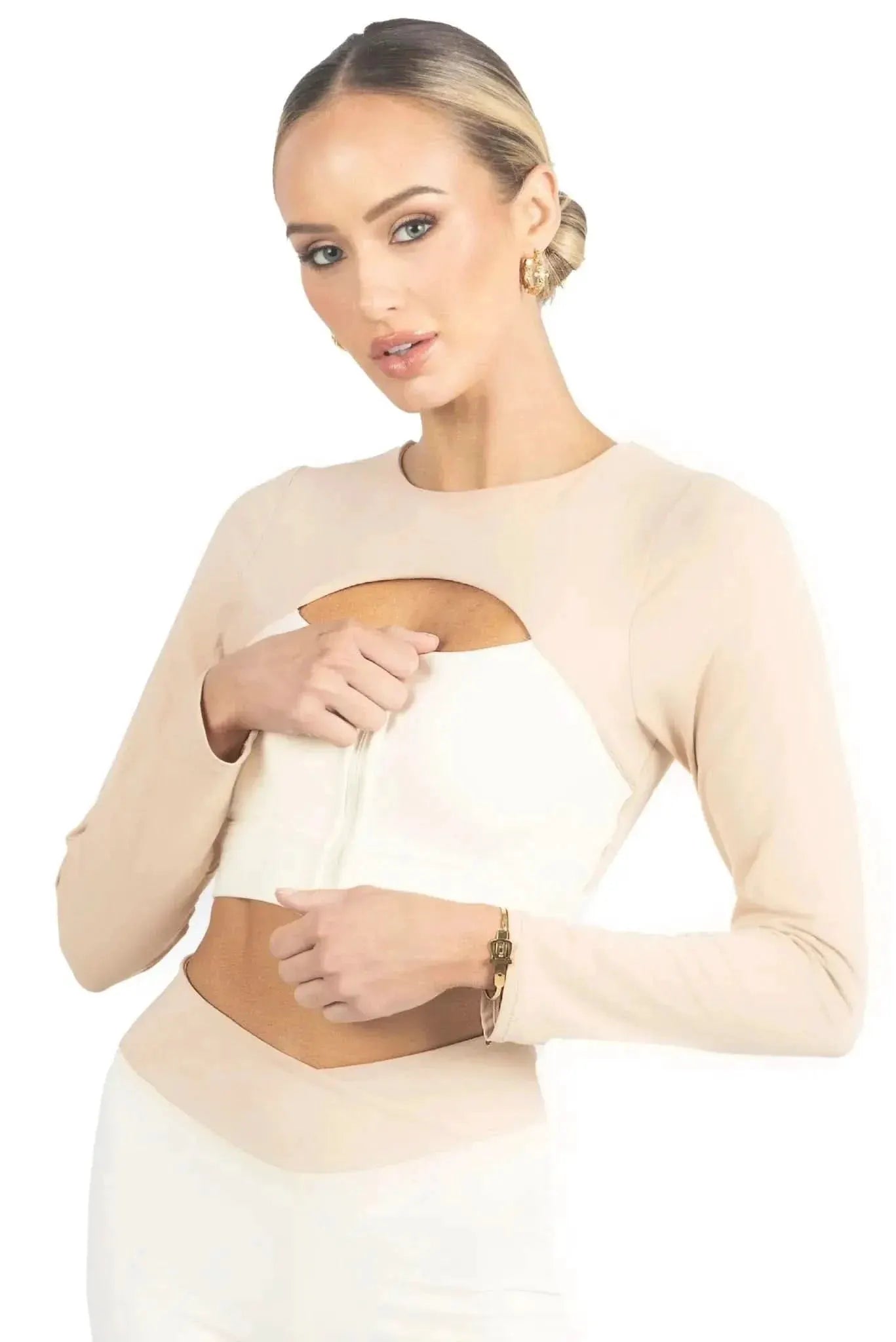 Alisha Color Block Activewear Long Sleeve Top by Akalia