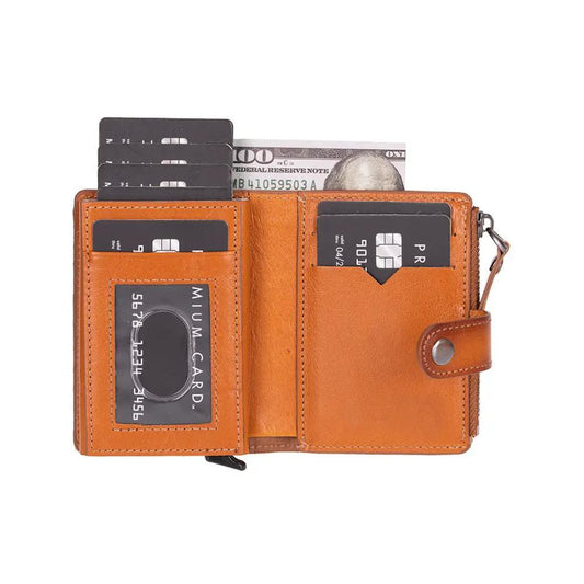 Andalusia Genuine Leather Pop-Up Cardholder with RFID Protection by TORONATA