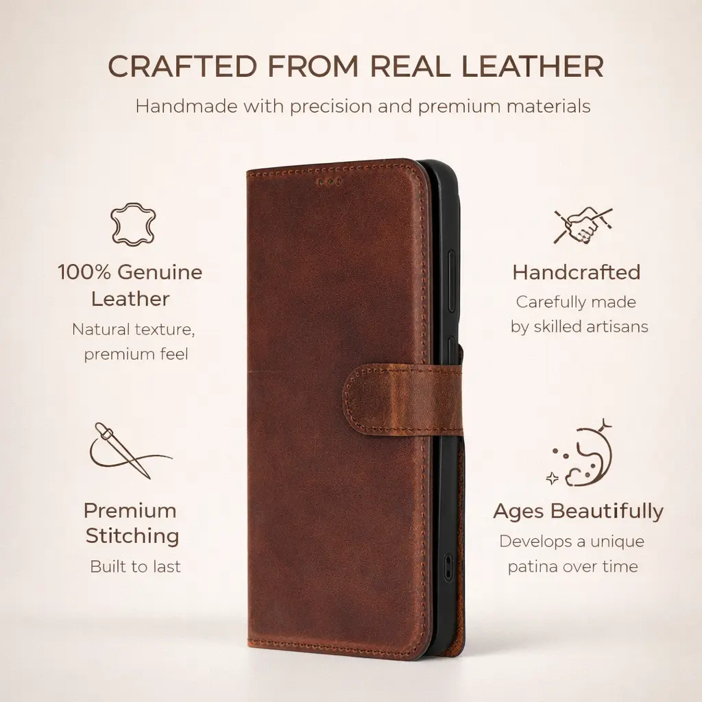 Buffalo Samsung Galaxy S26 Leather Wallet Case by TORONATA