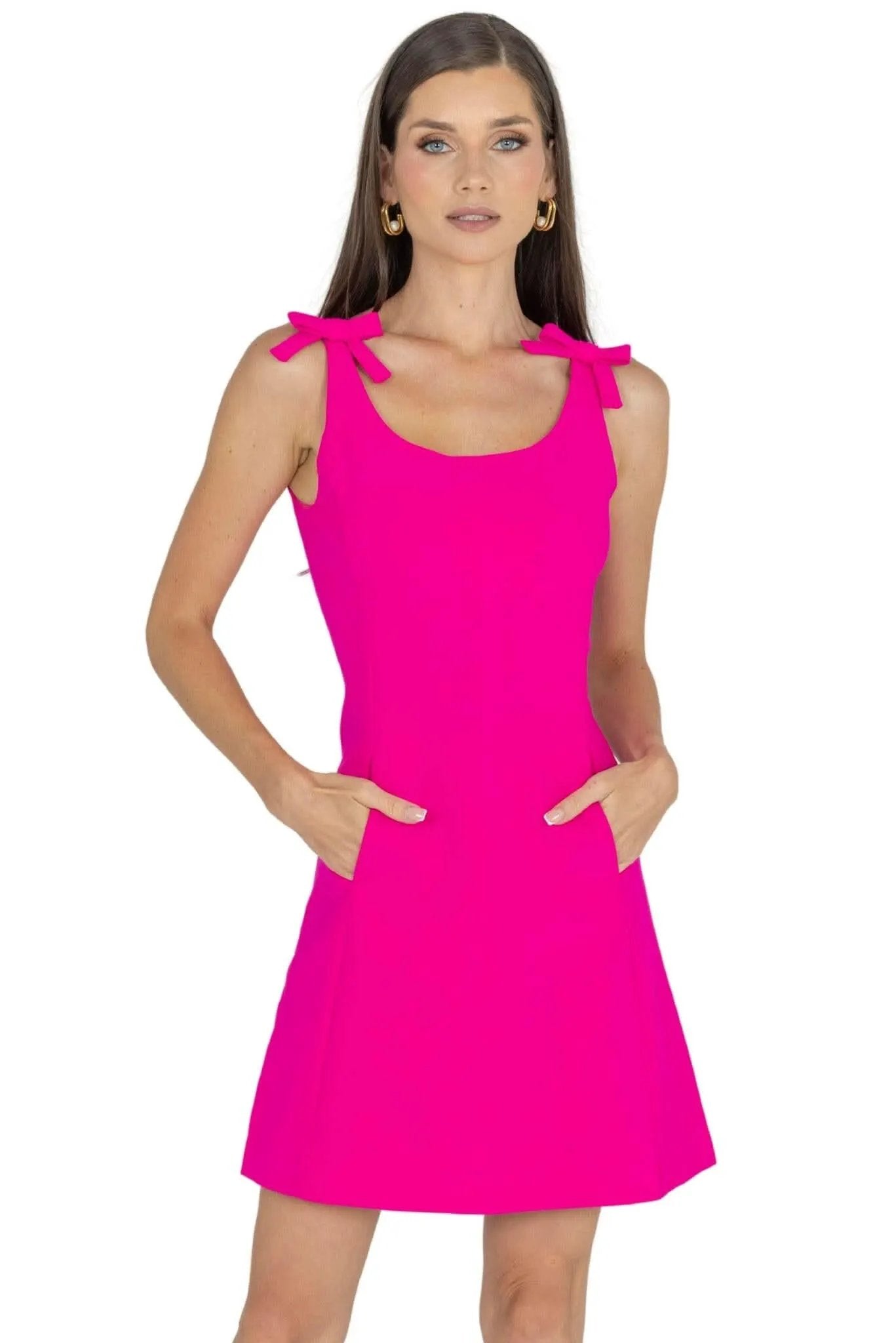 Aria Bow Sleeveless Mini Dress by Akalia