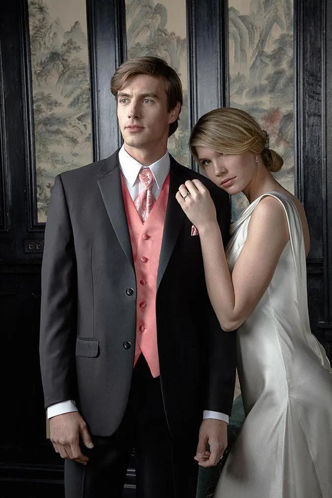 "Aspen" Black Suit Jacket Notch (Separates) by Tux-USA