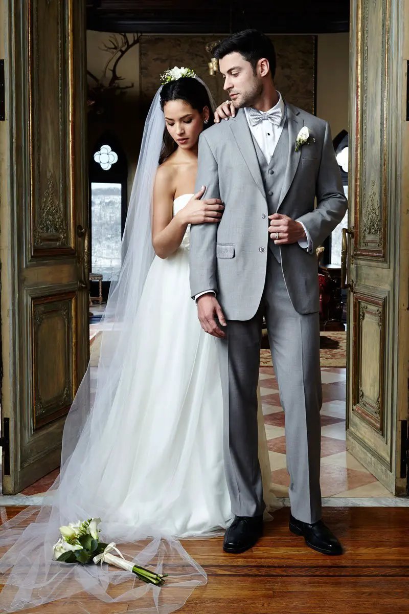 "Aspen" Heather Grey Suit Jacket Notch (Separates) by Tux-USA