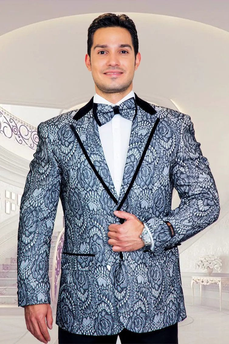 "Atlantis" Black Blazer Jacket Notch by Tux-USA