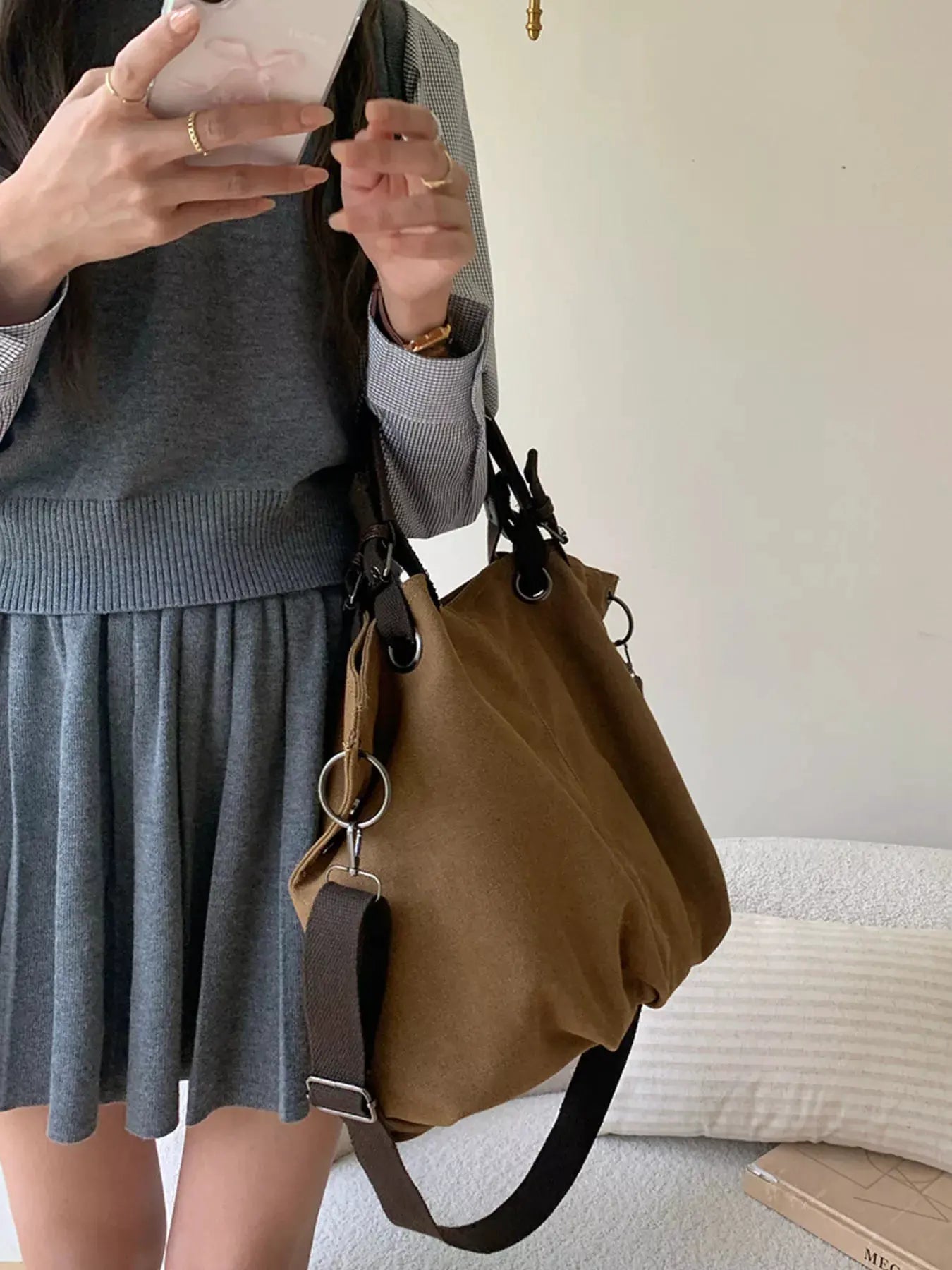 Adjustable Strap Tote Bag by Partner Label