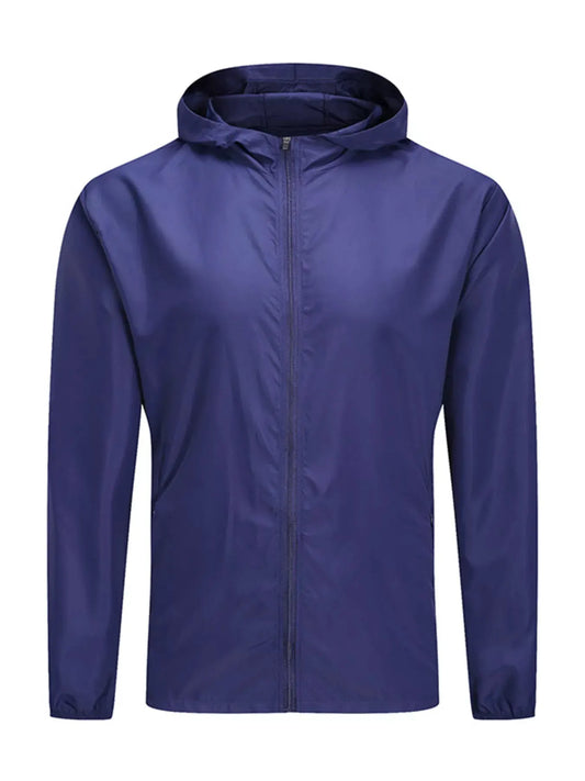 Men's Plus Size Zip Up Long Sleeve Hooded Jacket by Partner Label
