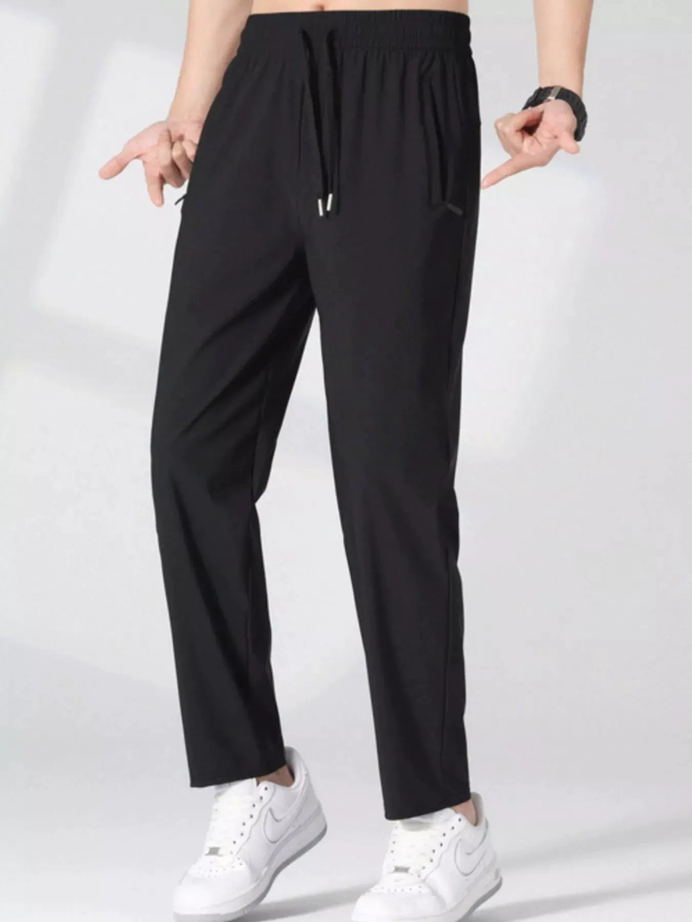 Men's Plus Size Casual Lightweight Quick-Dry Pants by Trendsi