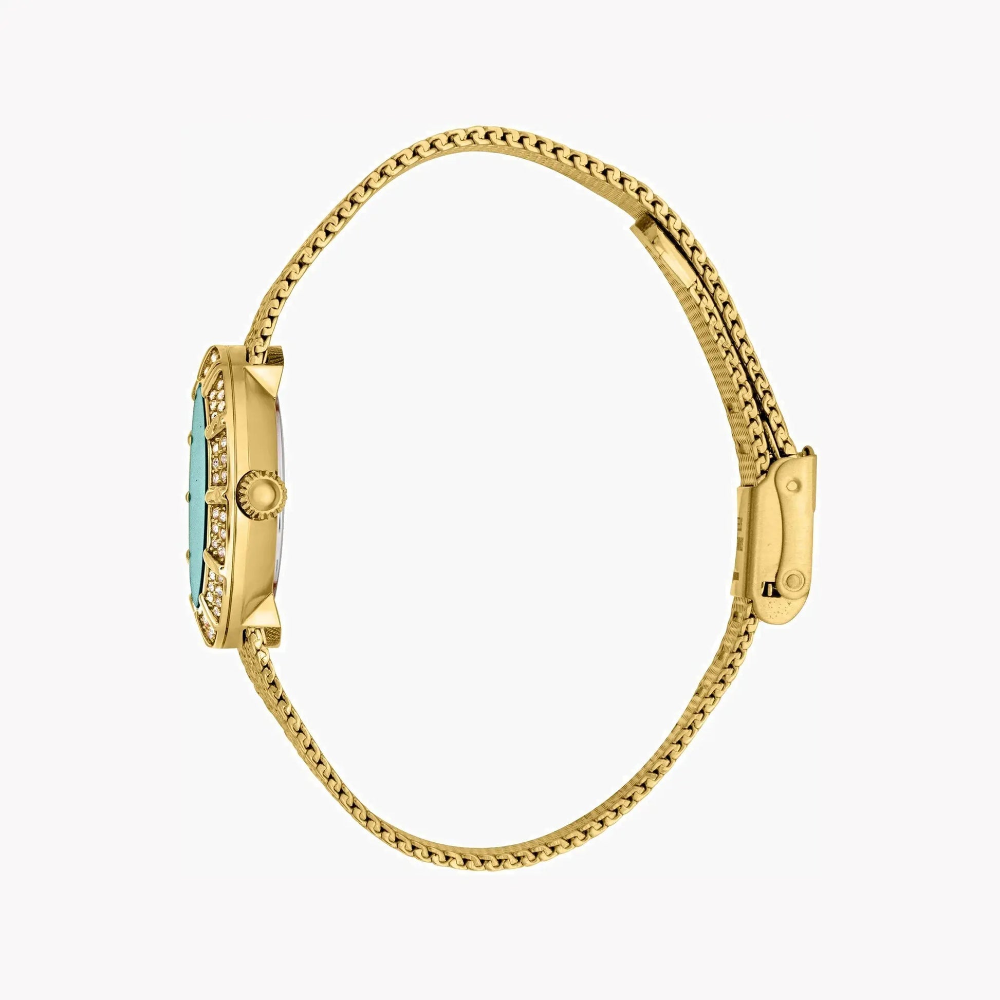 Just Cavalli Women's Gold Stainless Steel Watch, Turquoise Dial | Jc1l253m0065 by JUST CAVALLI