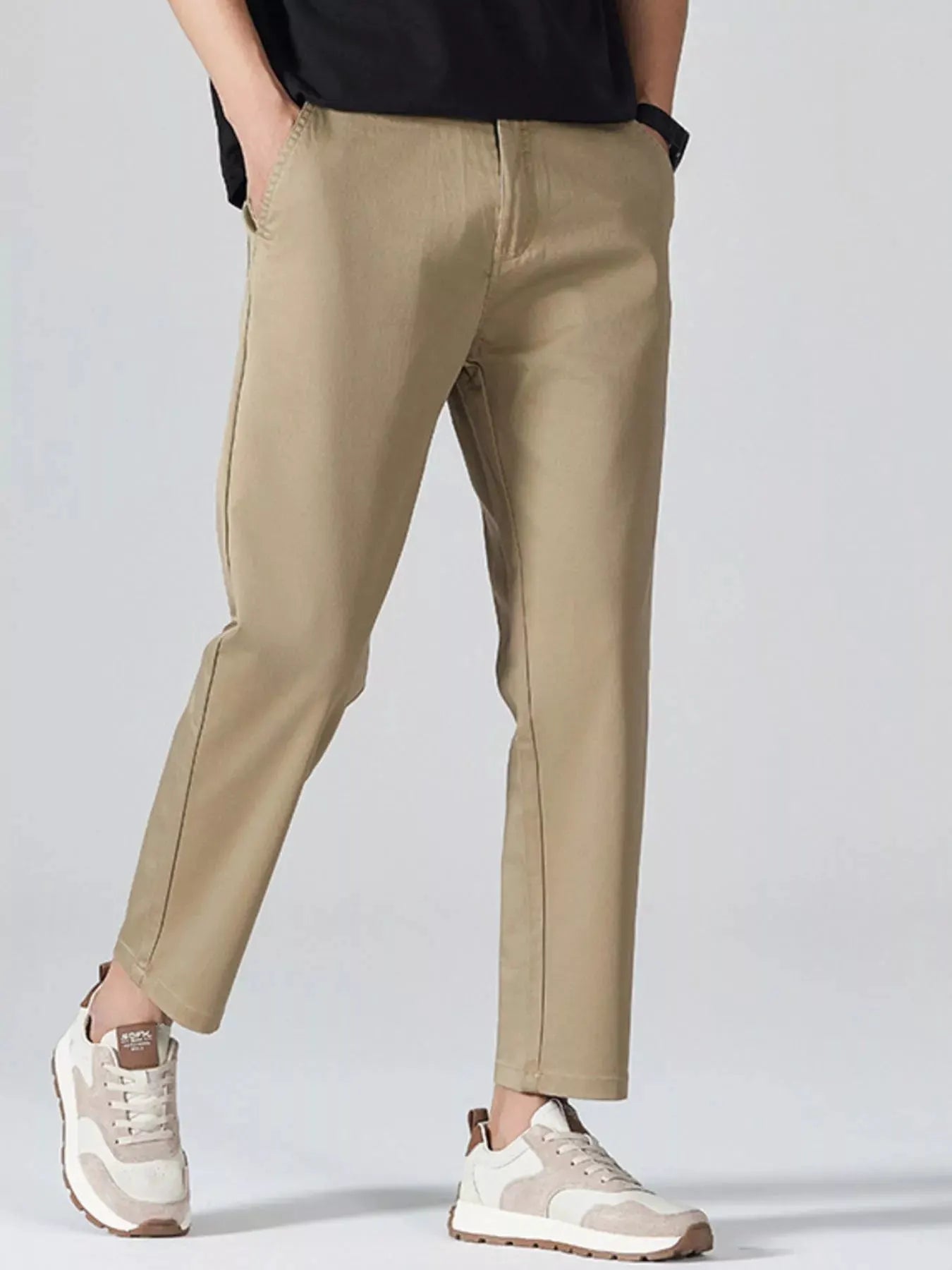 Men's Straight Leg Dress Pants by Trendsi