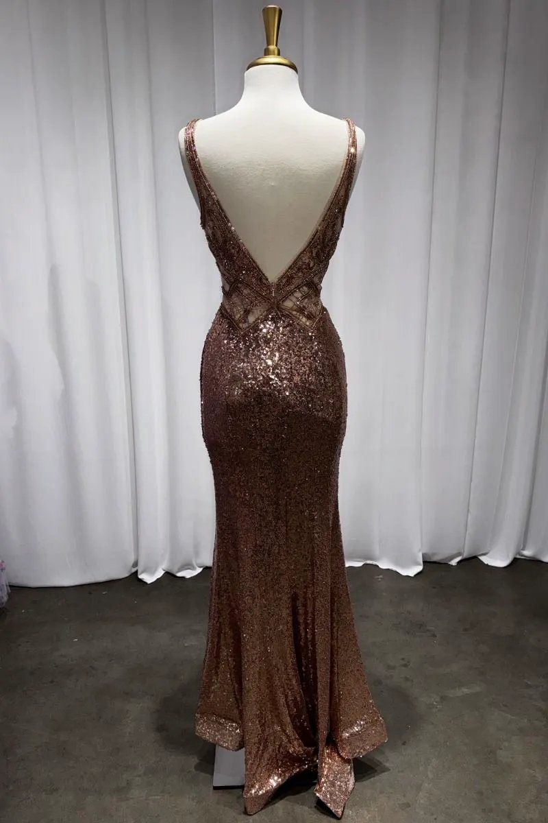 Fitted Sequin Gown by Tux-USA