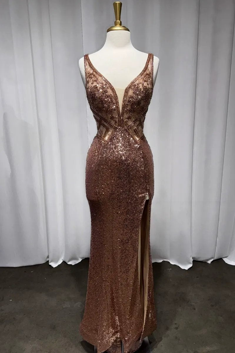 Fitted Sequin Gown by Tux-USA
