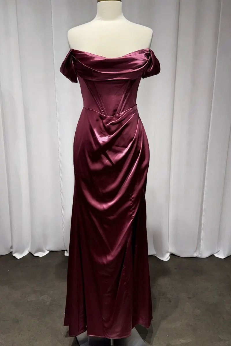 Satin Fitted Dress by Partner Label
