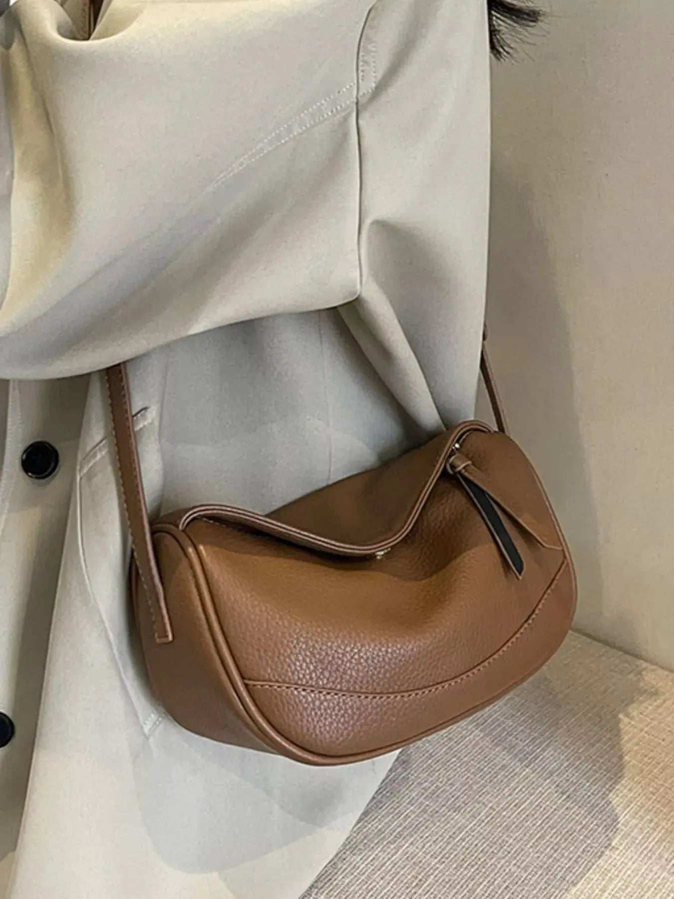 Minimalist Style Leather Crossbody Bag by Partner Label