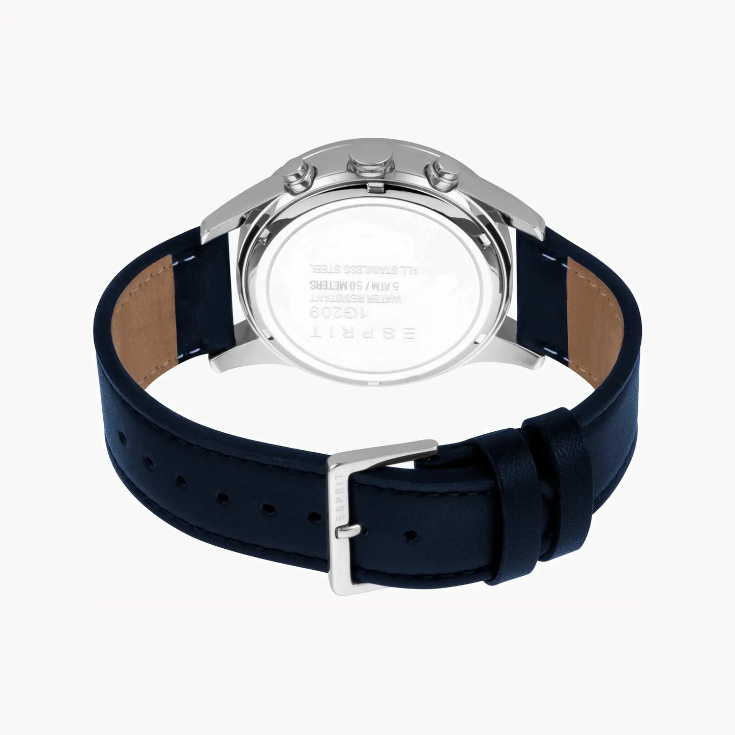 Esprit Men's Blue Leather Watch, Blue Dial | ES1G209L0025 by ESPRIT