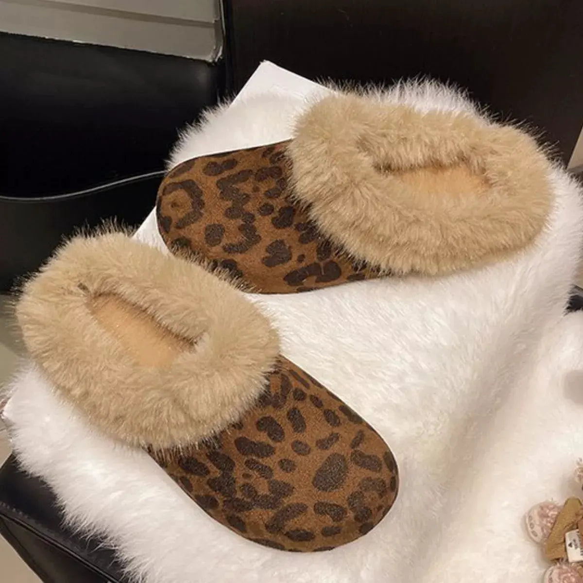 Fuzzy Plush Warm Indoor Slippers by Partnel Label