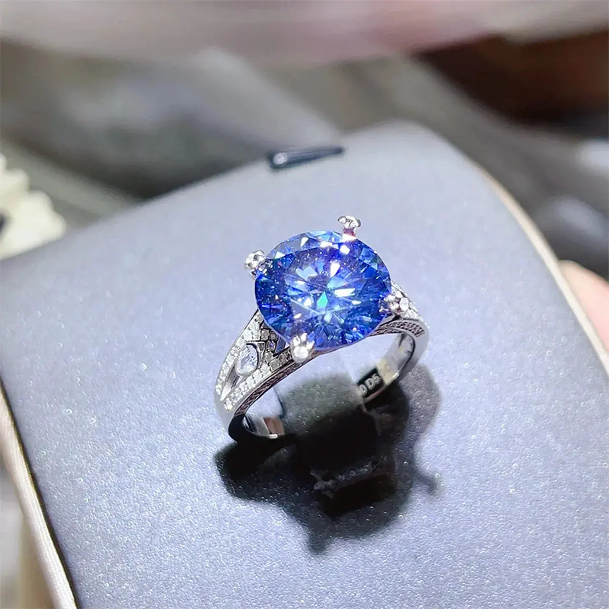 5 Carat Moissanite 925 Sterling Silver Ring by Partner Label