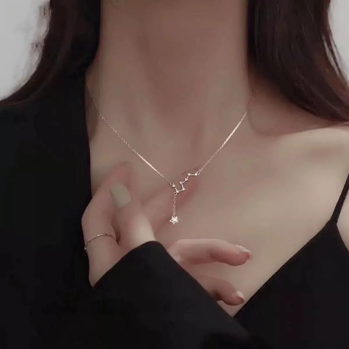 925 Sterling Silver Zircon Star Necklace by Partner Labels