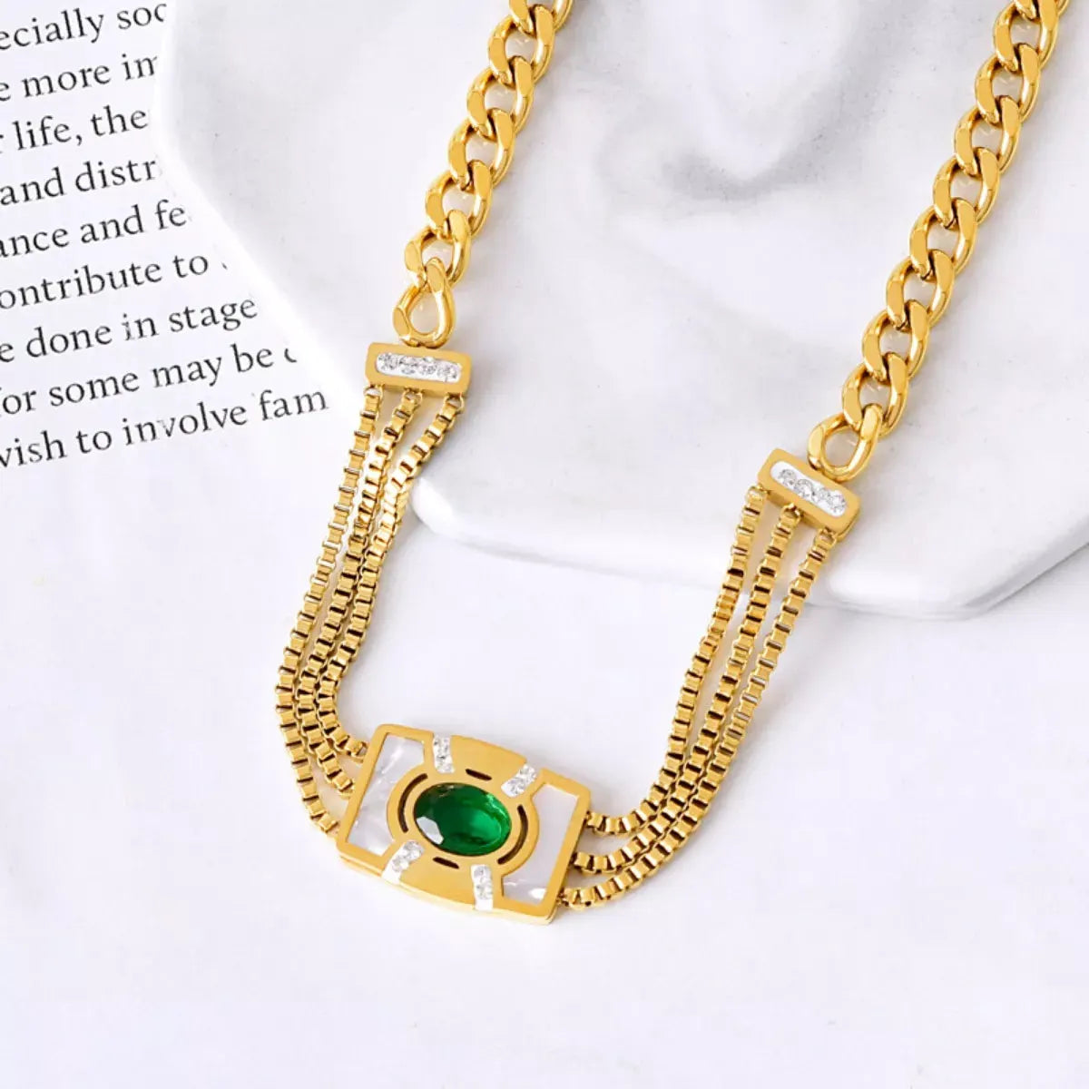18K Gold-Plated Geometric Necklace by Partner Labels