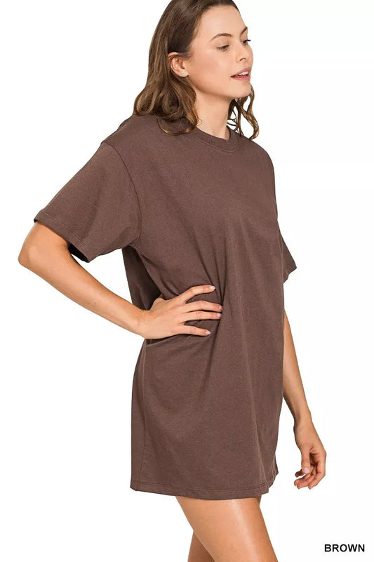 Zenana Short Sleeve Mini Tee Dress by Zenana