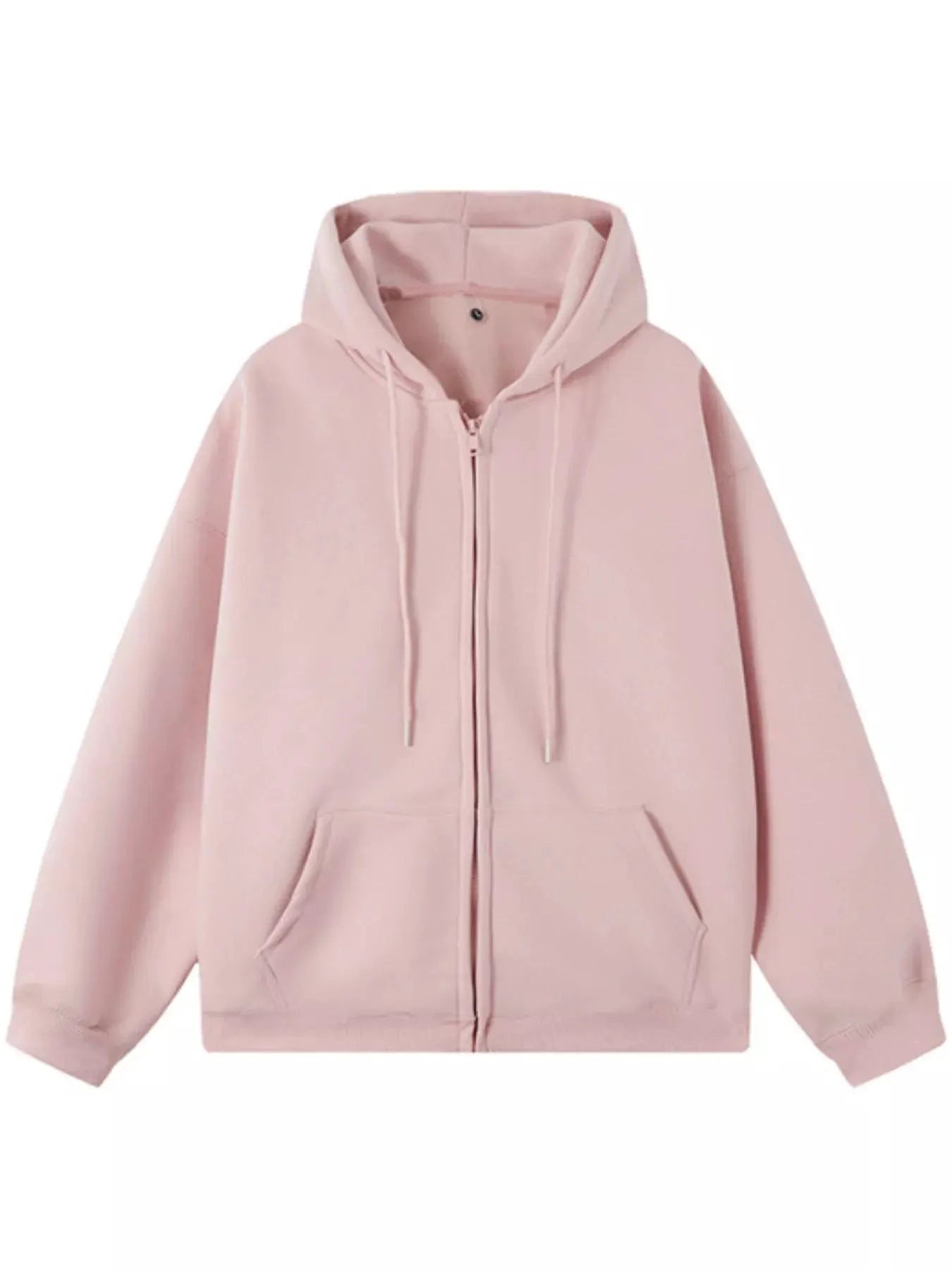 Men's Casual Loose Fit Zip-Up Hoodie by Partner Label