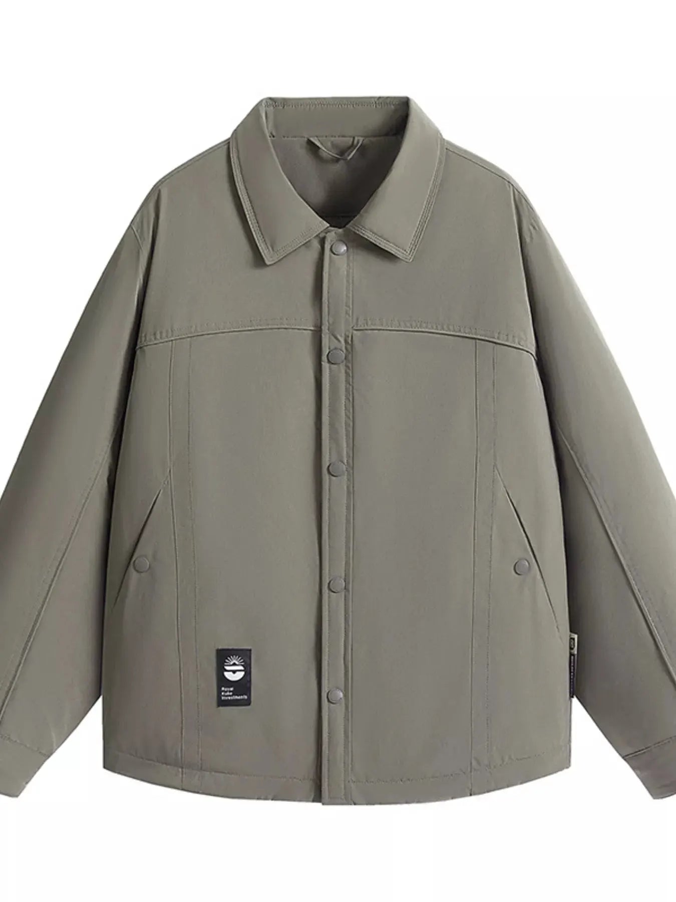 Men's Plus Size Casual Snap-Down Lightweight Jacket by Partner Label